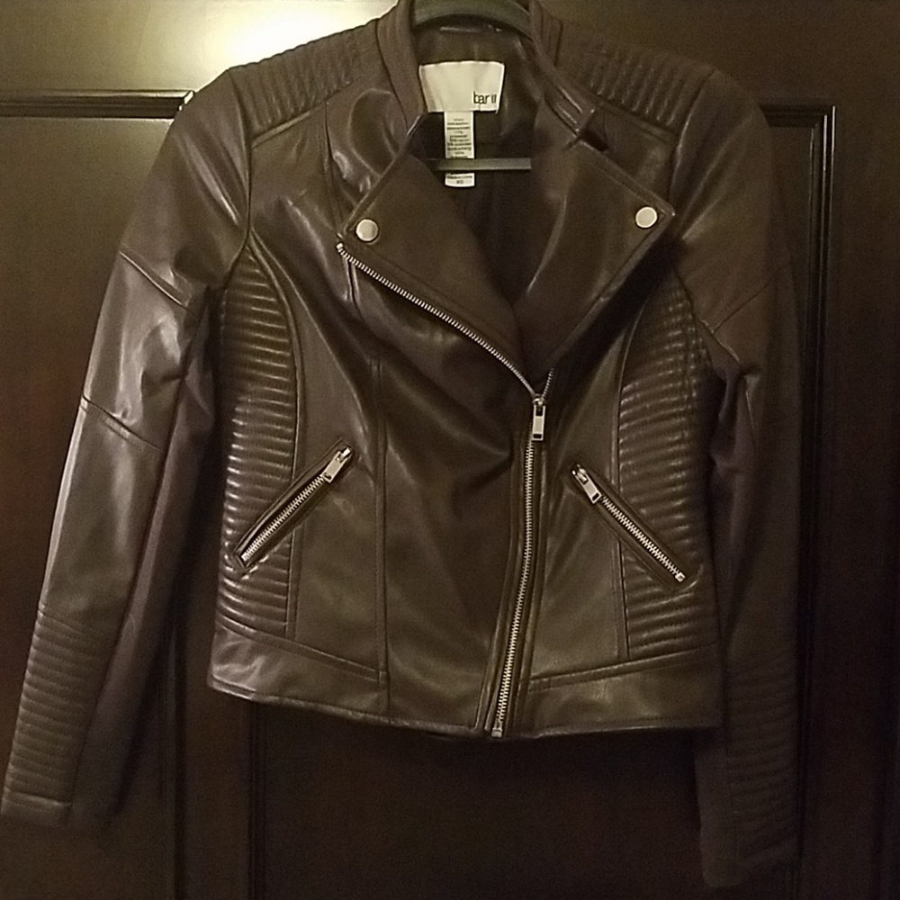 New Bar III Faux Leather Jacket